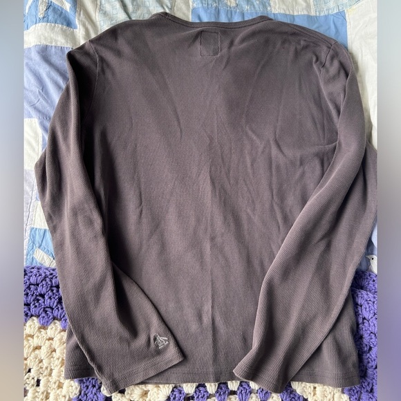 Original Penguin Grey Long Sleeve Pima Cotton Shirt Preppy Prep Unisex Large - Picture 10 of 10